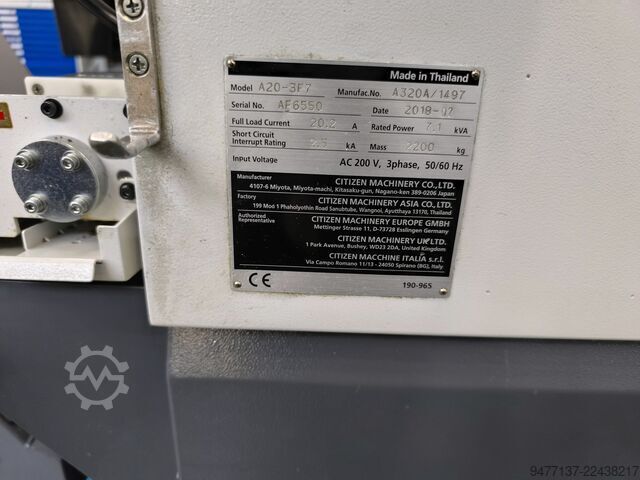 Drehautomat Schweizer Bauart Citizen A20-3F7