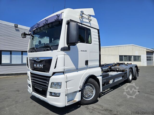 Roll-off tipper truck MAN TGX 26.460 BL 6x2 Nachlauflenkachse