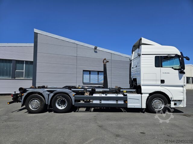 Roll-off tipper truck MAN TGX 26.460 BL 6x2 Nachlauflenkachse