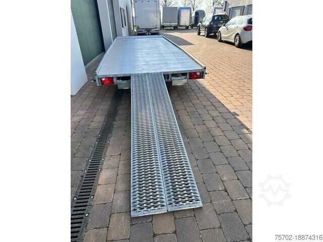 Car carrier trailer Hulco Carax-3 Plattformanhänger mit Rampen