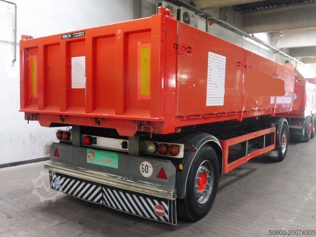 Three-way tipper trailer  KWB A-182, Hinterkipper, Alu-Chassis, 16m³, SAF