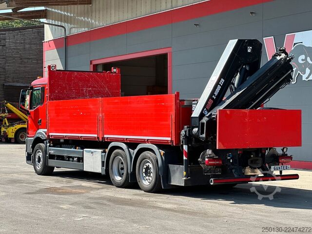 Flatbed truck MAN TGS 26.430 6x2LL Baustoffp./ HIAB 228 Lenk/Lift