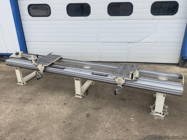 Adjustment unit with 2 adjustment tables with hand crank adjustment – made of ALU system profile, li EIGENBAU