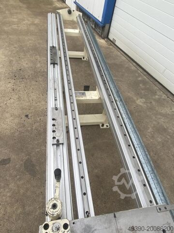 Adjustment unit with 2 adjustment tables with hand crank adjustment – made of ALU system profile, li EIGENBAU