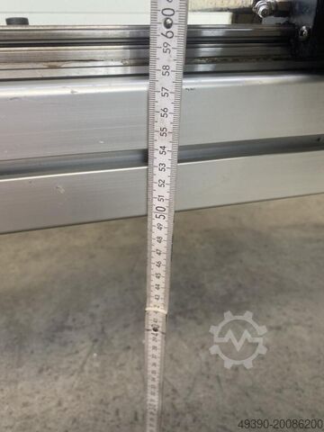 Adjustment unit with 2 adjustment tables with hand crank adjustment – made of ALU system profile, li EIGENBAU 