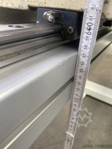Adjustment unit with 2 adjustment tables with hand crank adjustment – made of ALU system profile, li EIGENBAU 