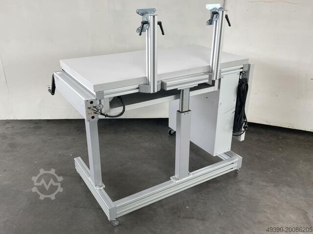 ESD electrostatically protected workbench, height-adjustable work table, electric workbench, work ta HANDKE Industrie Technik 