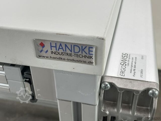 ESD electrostatically protected workbench, height-adjustable work table, electric workbench, work ta HANDKE Industrie Technik 