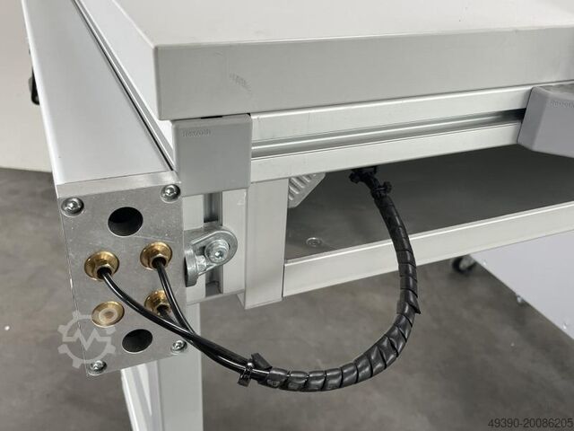 ESD electrostatically protected workbench, height-adjustable work table, electric workbench, work ta HANDKE Industrie Technik 