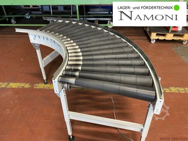 Roller conveyor curve 90 degrees AMI Fördertechnik Rundriemen -automatisiert