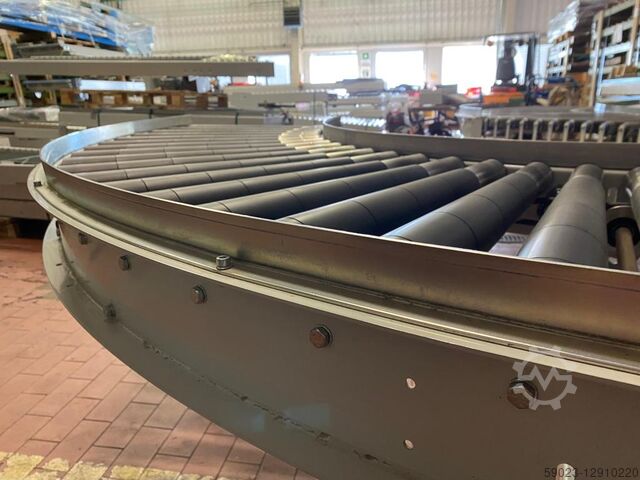 Roller conveyor curve 90 degrees AMI Fördertechnik Rundriemen -automatisiert