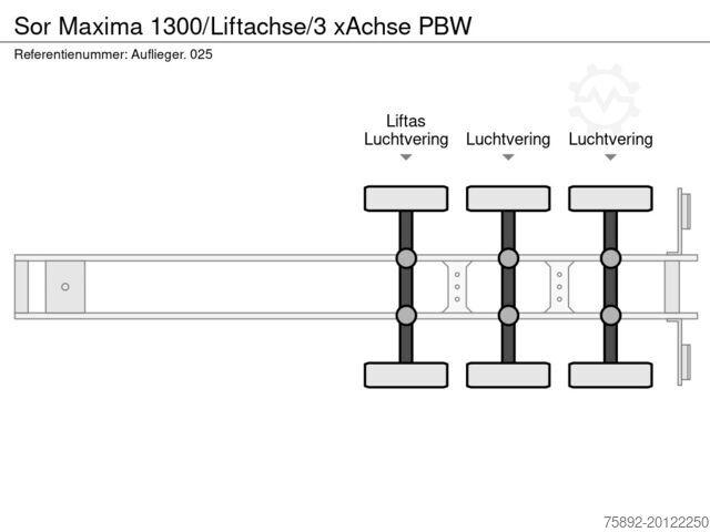Refrigerated/frozen transport Sor Maxima 1300/Liftachse/3 xAchse PBW