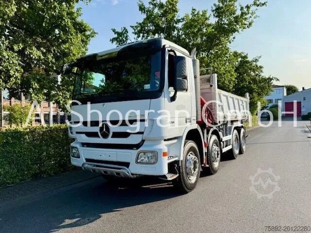Tipper with crane Mercedes-Benz Actros 3241 Kipper + Kran HMF 1643 -Z2 Funk/Eu5