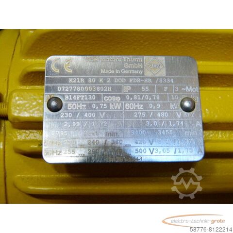 Control unit Serfilco EO 1 1/4CL5-DM1.0-DPA-ST-SX mit VEM K21R 80 K 2 DOD FDS-SR/5334 Motor