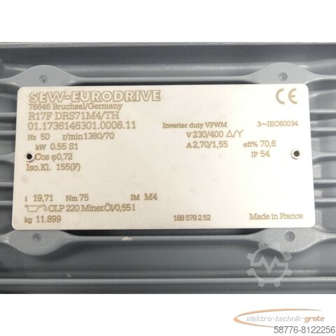 Control unit Lenze SEW Eurodrive R17F DRS71M4 / TH SN:01.1736146301.0006.11- ! -