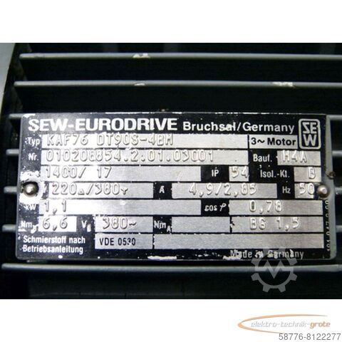 Control unit SEW-EURODRIVE KAF76 DT90S-4BM Getriebemotor