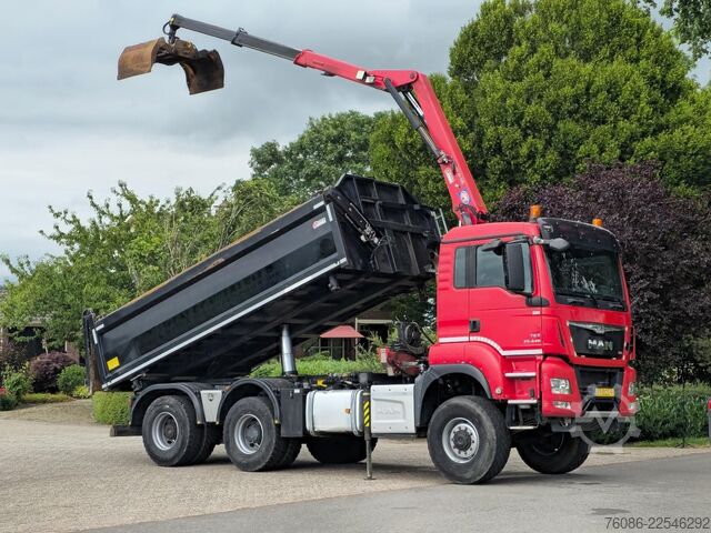 Kipper mit Kran MAN TGS 33.400 6X6 BH WVT WS Z-kraan/KIPPER!! EURO 6!!