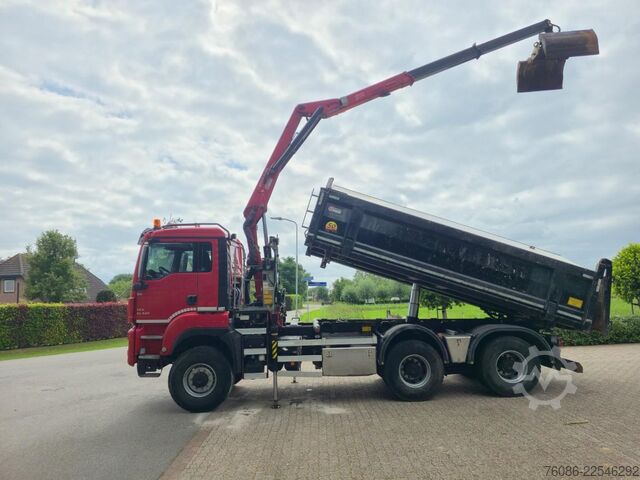 Kipper mit Kran MAN TGS 33.400 6X6 BH WVT WS Z-kraan/KIPPER!! EURO 6!!