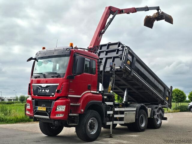 Kipper mit Kran MAN TGS 33.400 6X6 BH WVT WS Z-kraan/KIPPER!! EURO 6!!