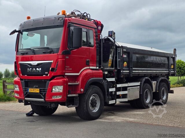 Tipper with crane MAN TGS 33.400 6X6 BH WVT WS Z-kraan/KIPPER!! EURO 6!!