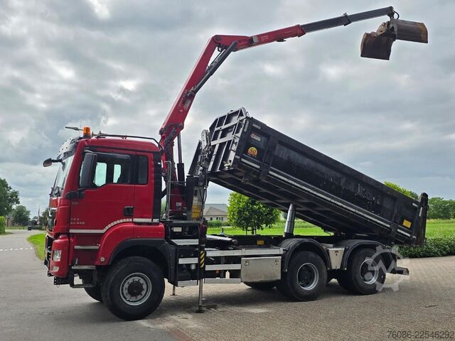 Tipper with crane MAN TGS 33.400 6X6 BH WVT WS Z-kraan/KIPPER!! EURO 6!!