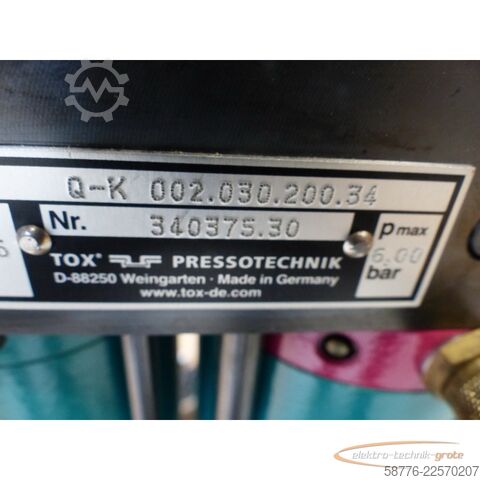 Component  TOX Pressotechnik Kraftpaket Q-K 002.030.200.34 Pneumatikzylinder