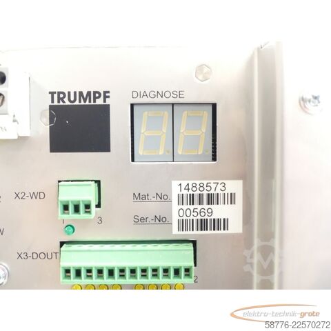 Component Trumpf 1488573 Steuerung SW V 6.2 / HW Index C1 SN:00569