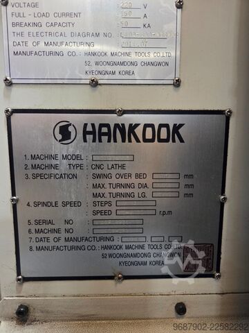 CNC lathe Hankook Protec-9NC 3000
