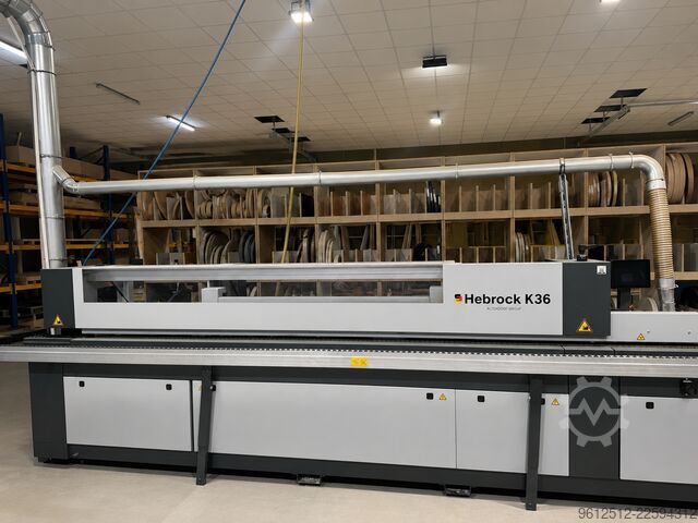 Single-sided edgebander with zero-joint Airtronic Hebrock K 36