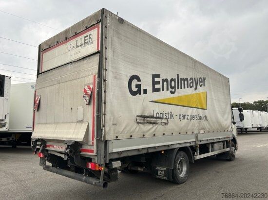Flatbed truck with tarp DAF LF 260 16 TONNER PLANE MIT LBW, MANUELL, E6,