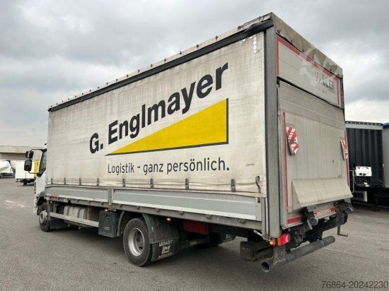 Flatbed truck with tarp DAF LF 260 16 TONNER PLANE MIT LBW, MANUELL, E6,