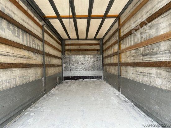 Flatbed truck with tarp DAF LF 260 16 TONNER PLANE MIT LBW, MANUELL, E6,