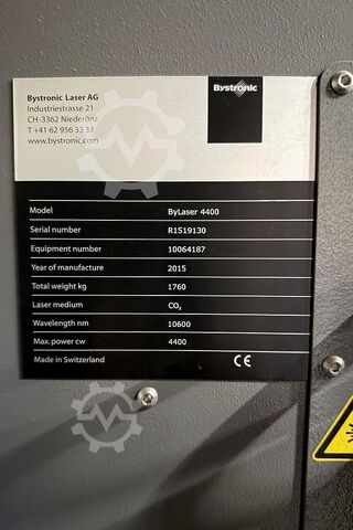 Laser cutting machine Bystronic Bystar 3015