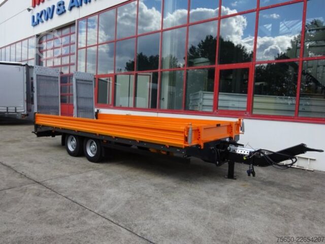 Low loader trailer Möslein TTT 11-6,2 BR Orange  Tandemtieflader mit breiten RampenNeufahrzeug