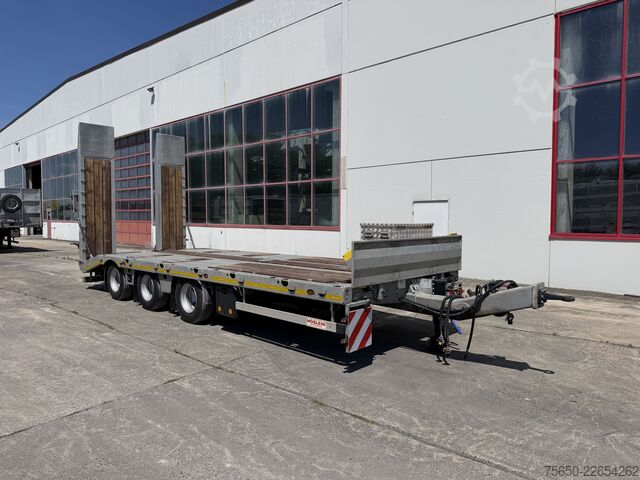 Low loader trailer Möslein TTA33 Schwebheim  31 t Tridemtieflader, neuwertig