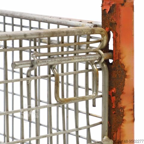 Gebrauchte Gitterbox stapelbar und einklappbar 2 Klappen an 1 kurzen/langseite Seite, L: Kruizinga 98-3236GB