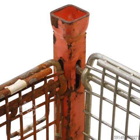 Gebrauchte Gitterbox stapelbar und einklappbar 2 Klappen an 1 kurzen/langseite Seite, L: Kruizinga 98-3236GB