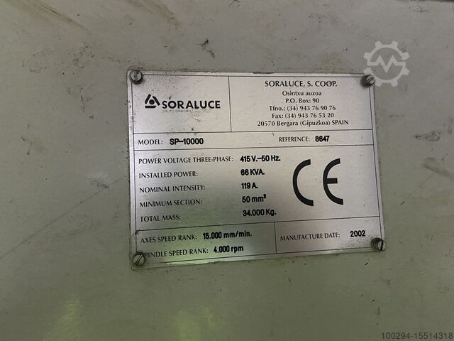 Milling Machine Soraluce SP10000