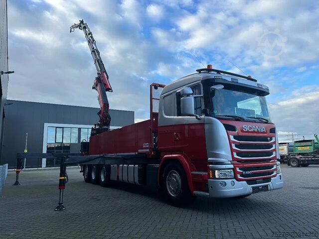 Crane truck Scania G490 8x4 Tridem + Fassi F820 RA + Fly jib Euro 6