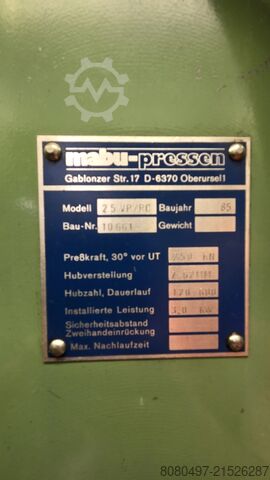Stanzautomat Ma-Bu 25 VP /RC