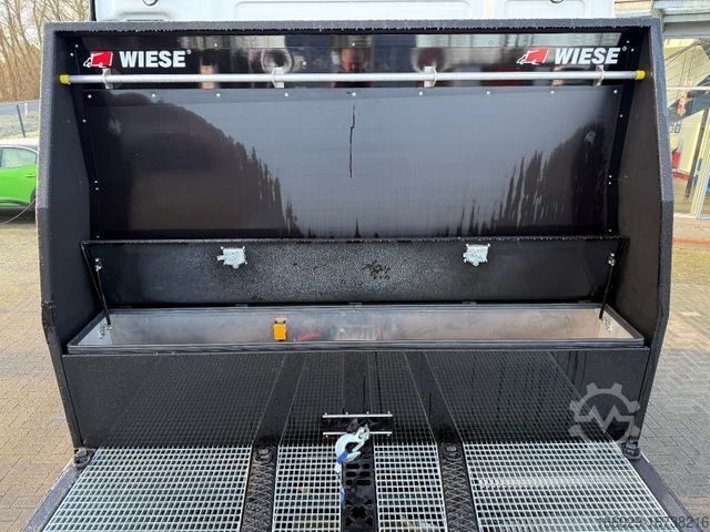 LKW mit Pritsche (offen) MAN Baumaschinen- Arbeitsbühnentransporter Rampen