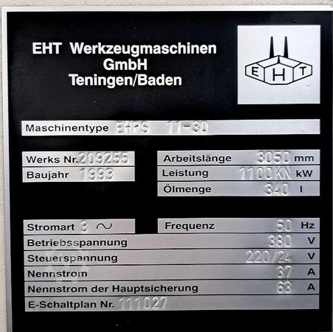 Press brake EHT EHPS 11-30