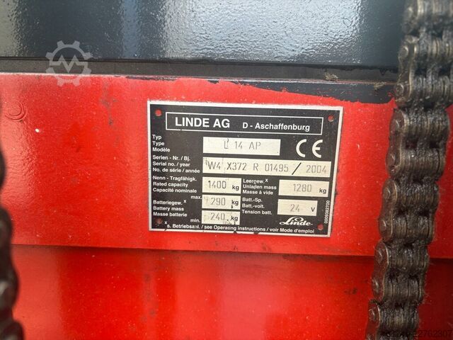 VS-23054 Electric triplex stacker Linde 5700mm LINDE L14AP