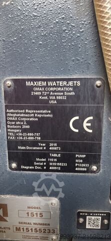 Wasserstrahlschneidanlage OMAX MAXIEM 1515
