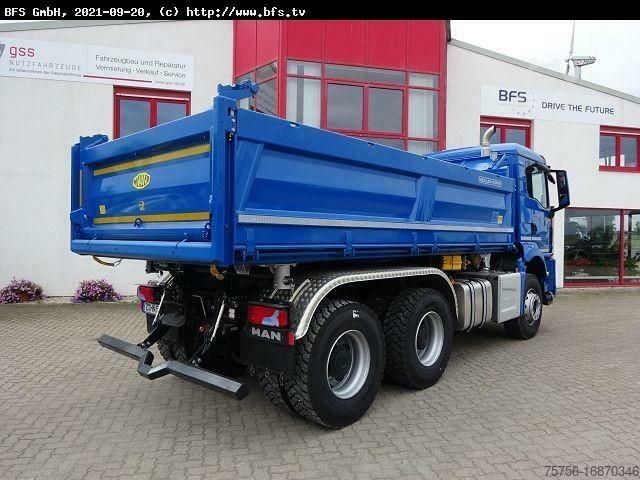 Kipper LKW MAN TGS (TG3) 33.470 6x4 BB 3-Achsen, 3-Seiten Meill