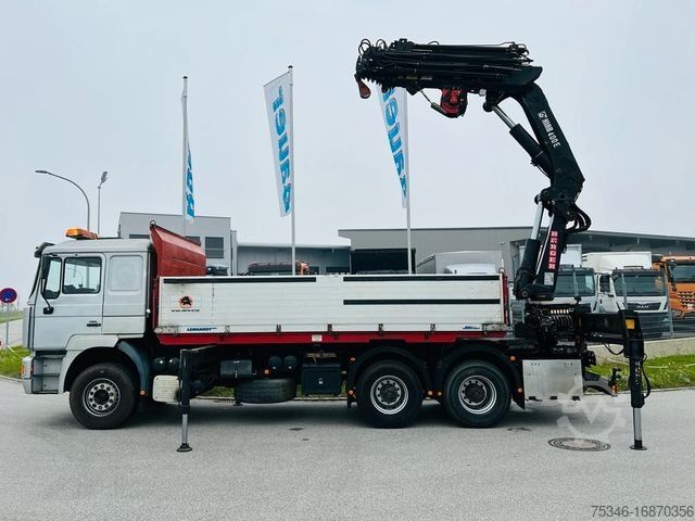 Autokran MAN 33.464 Kipper 6x4 / Kran Hiab 400 E7/ Funk/Winde