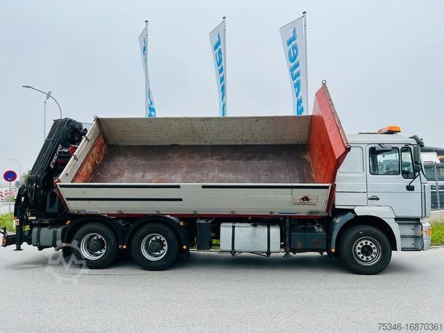 Kipper LKW MAN 33.464 Kipper 6x4 / Kran Hiab 400 E7/ Funk/Winde