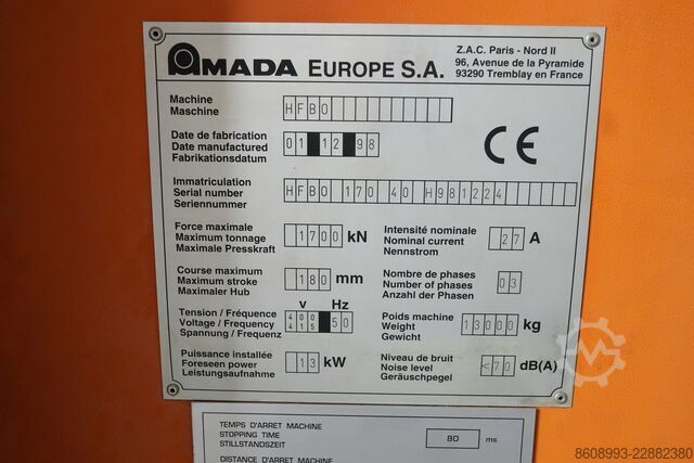 Press brake AMADA HFBO 170/40