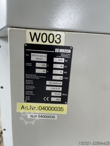 Universal CNC milling machine Mikron UMS 900 mit IKZ + 4. Achse