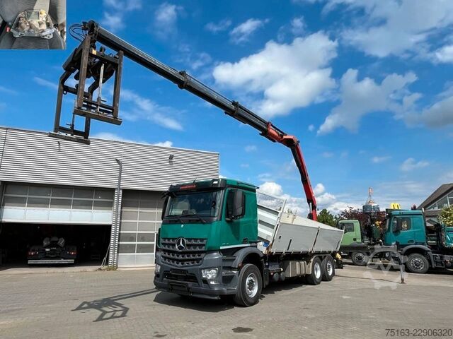 Truck mounted crane MERCEDES-BENZ Arocs 2648 6x2 3-Achs Kipper Heckkran Funk